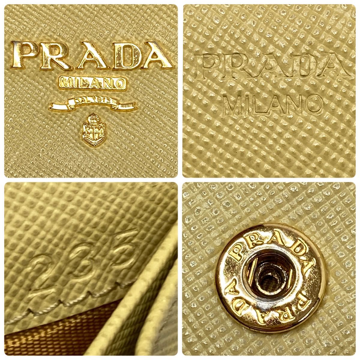 プラダ PRADA サフィアーノレザー イエロー 黄色 長財布 プラダ PRADA サフィアーノレザー イエロー 黄色 長財布