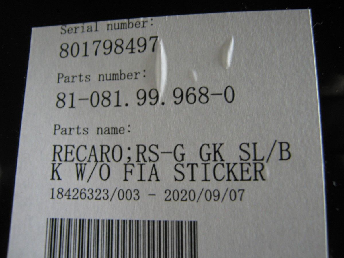 【送料込み】RECARO レカロ RS-G GK SL/BK オプション付 ②