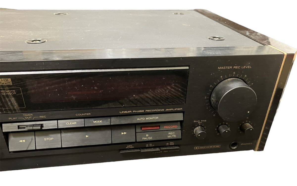 689 中古品 通電のみ確認済み TEAC ティアック V-680 STEREO CASSETTE DECK Size:約 幅47.5×高さ12×奥行25cm 本体の画像3