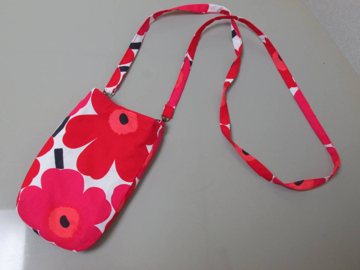  Marimekko hand made smartphone case Mini sea urchin ko red 3 strap 