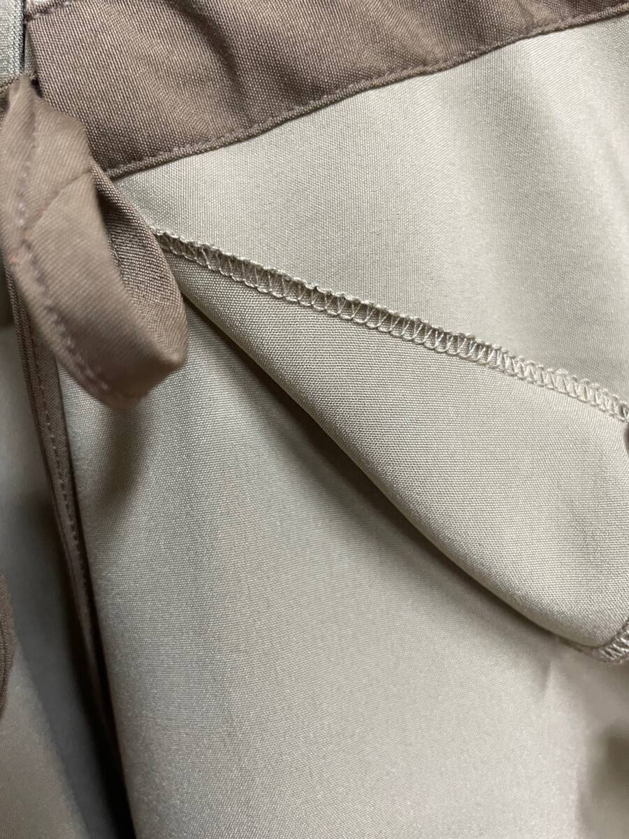 ★新品 フード付き パイピング ポリスパン羽織ジャケットコート M~L（BE)の画像9