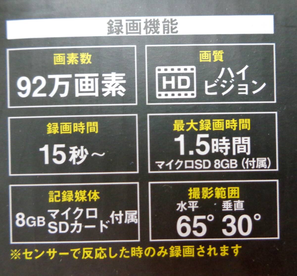 Q15★ムサシ RITEX LEDセンサーライト防犯カメラ 8W×2灯 C-AC8160★未開封の画像4