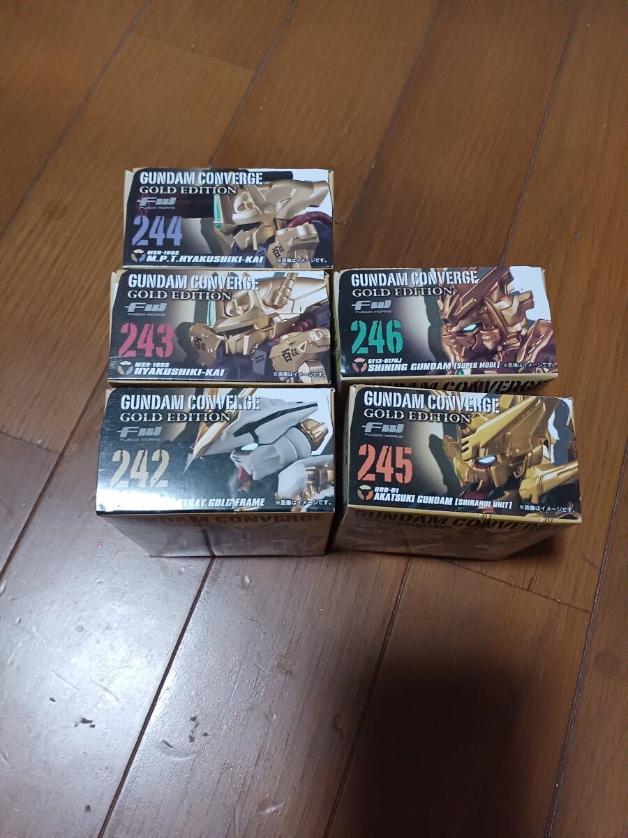 FW GANDUM CONVERGE GOLD EDTION ガンダムコンバージ ゴールドエディション 242~246 全6種セット BANDAI 未開封品
