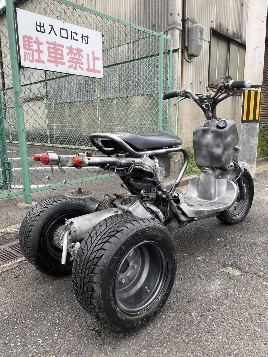 ホンダ ジャイロキャノピー TA02 870㎞ エンジン実働 カスタム 50㏄ 書類あり 大阪より 売り切り ミニカー登録可能 の画像6