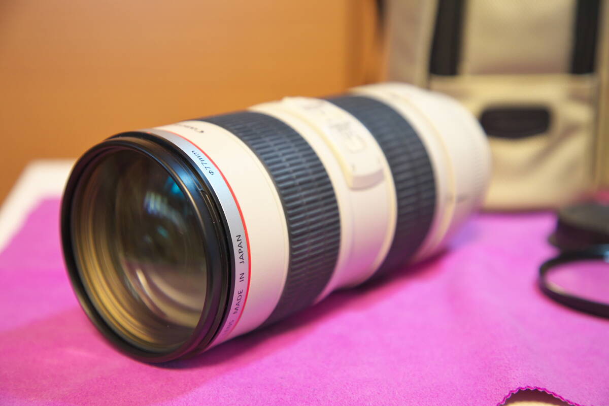  Canon キヤノン 望遠ズームレンズ EF70-200mm F2.8L IS USM 中古 箱付き 動作確認 送料込
