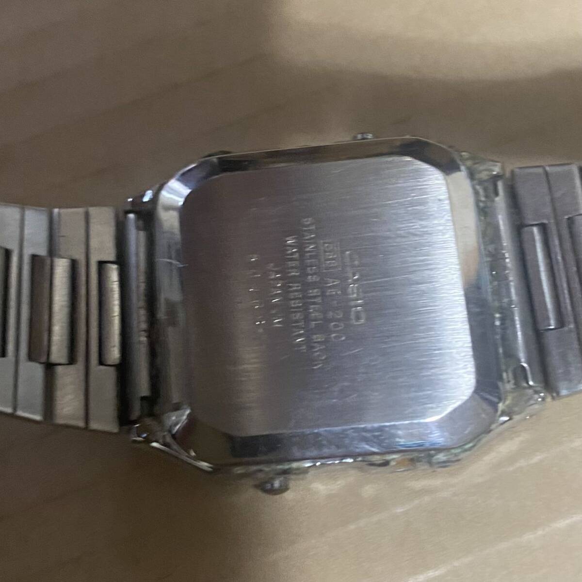 CASIO カシオ アラーム クロノ TWIN-GRAPH AE-200メンズ 腕時計 レトロ 昭和 当時物の画像8