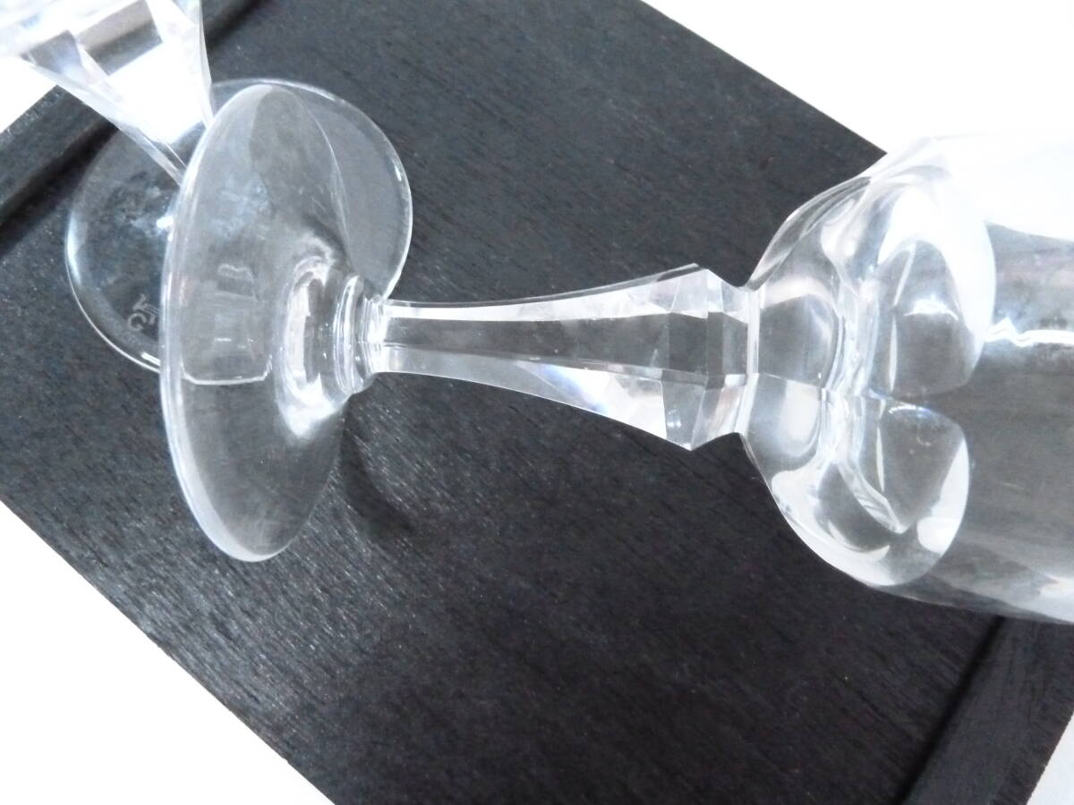 ＃ Kagami CRYSTAL カガミクリスタル グラス2客セット カクテルグラス 葡萄柄 ワイン リキュール ガラスの画像4