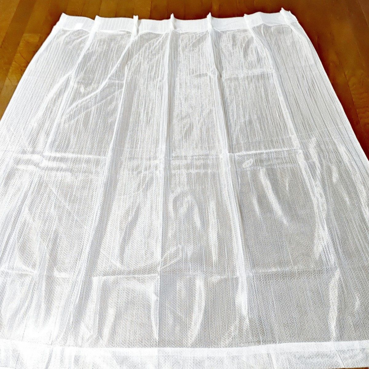 ミラーレースカーテン 2枚 アジャスターフック付 UVカット 100×133cm ②