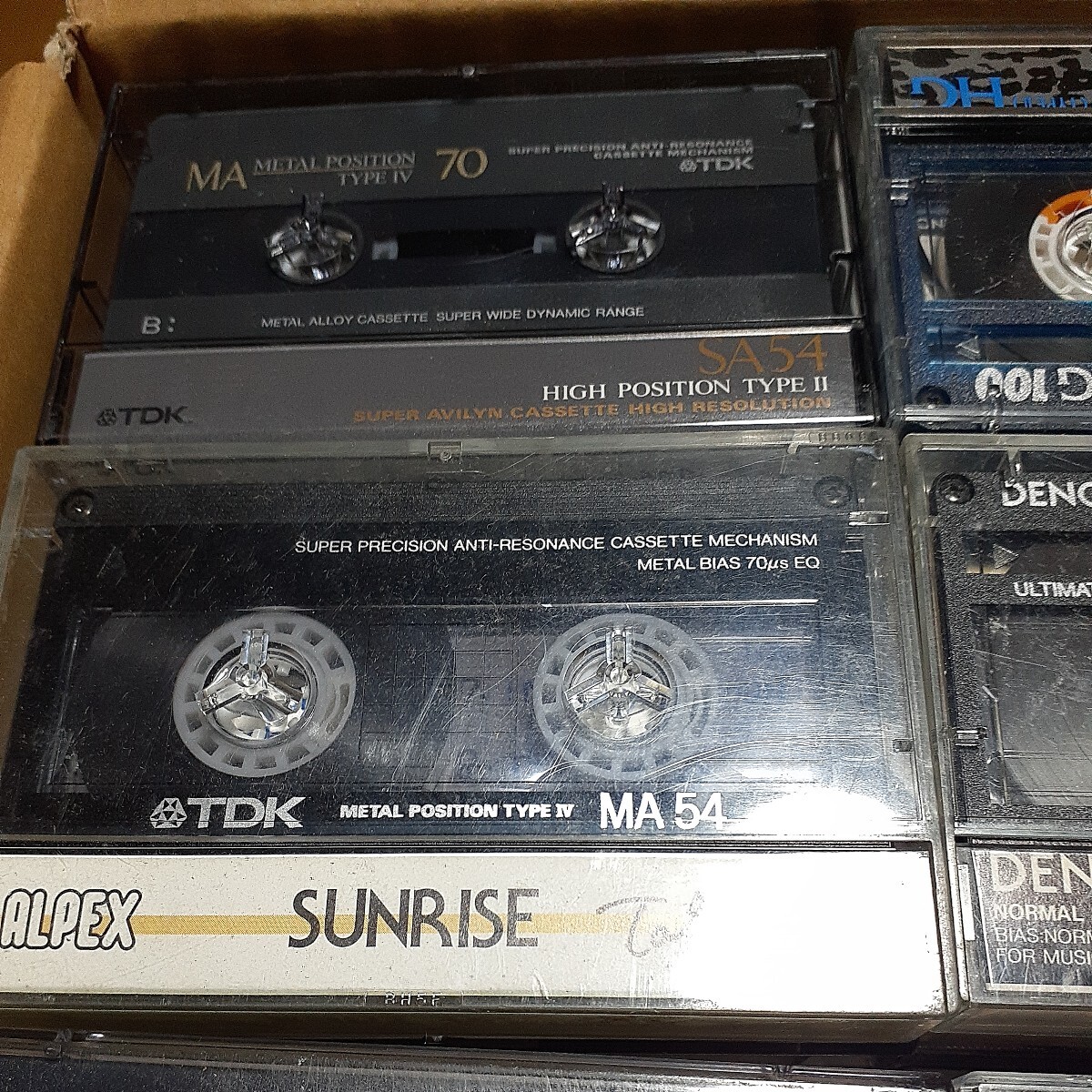 カセットテープ DENON TDK SONY maxell その他  記録媒体 メタル ハイポジ ノーマル 中古品 まとめて 250本以上 約18kg 使用済みの画像2