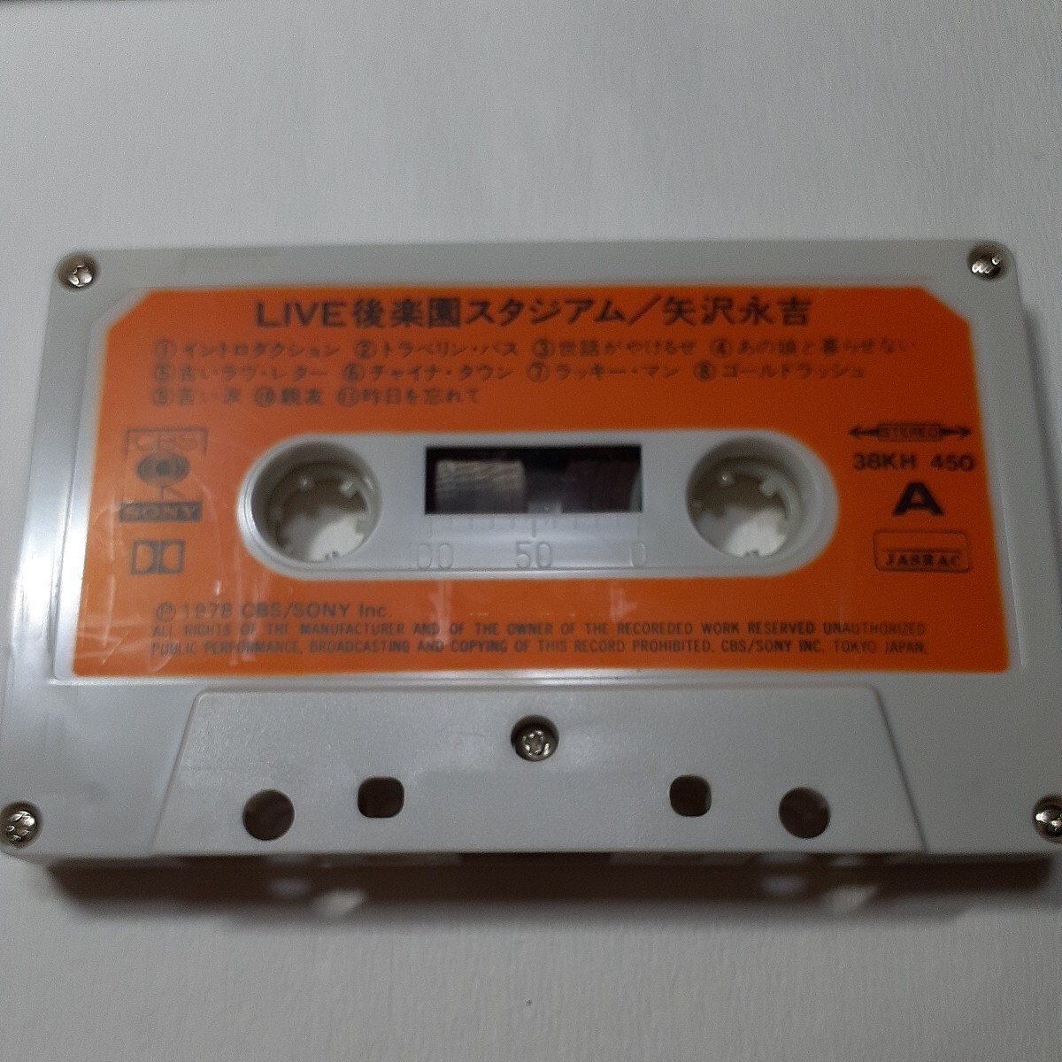 矢沢永吉　LIVE後楽園スタジアム　カセットテープ　歌詞カード付き　ケース付き　写真が全てです現状渡しよく見て判断して下さい_画像3