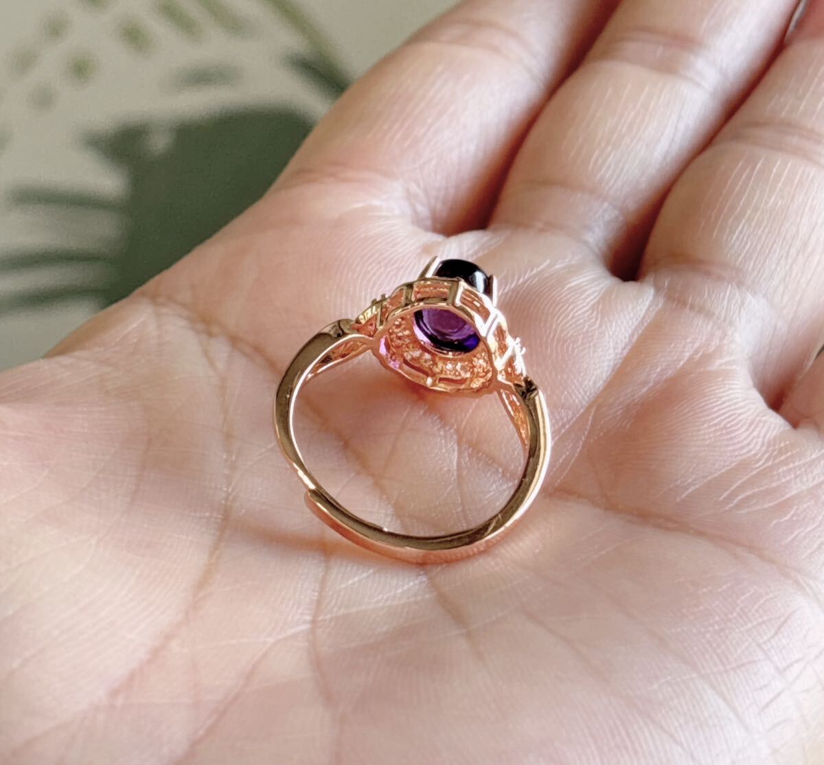 天然石 逸品アメジスト（紫水晶）のリング(指輪)（A3593）の画像8