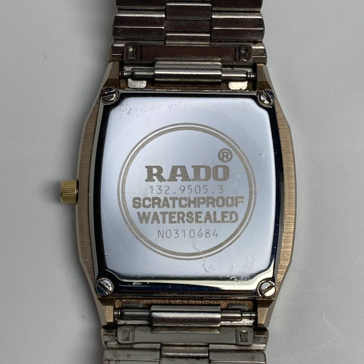 【1円スタート・超美品】ラドー RADO メンズ腕時計132.9505.3 スクラッチプルーフ(超硬)サファイアガラス ウォーターシールド 電池交換済の画像6