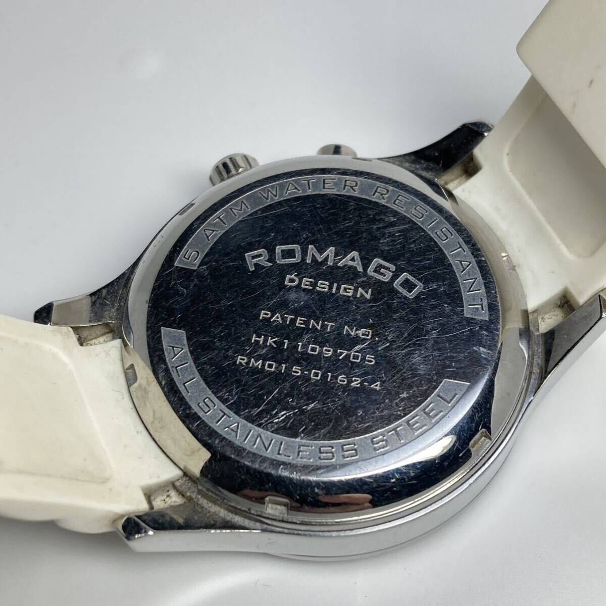 ROMAGO DESIGN ロマゴ RM015-0162-4 ミラーウォッチ クォーツ 腕時計 電池交換済み 稼働品の画像7