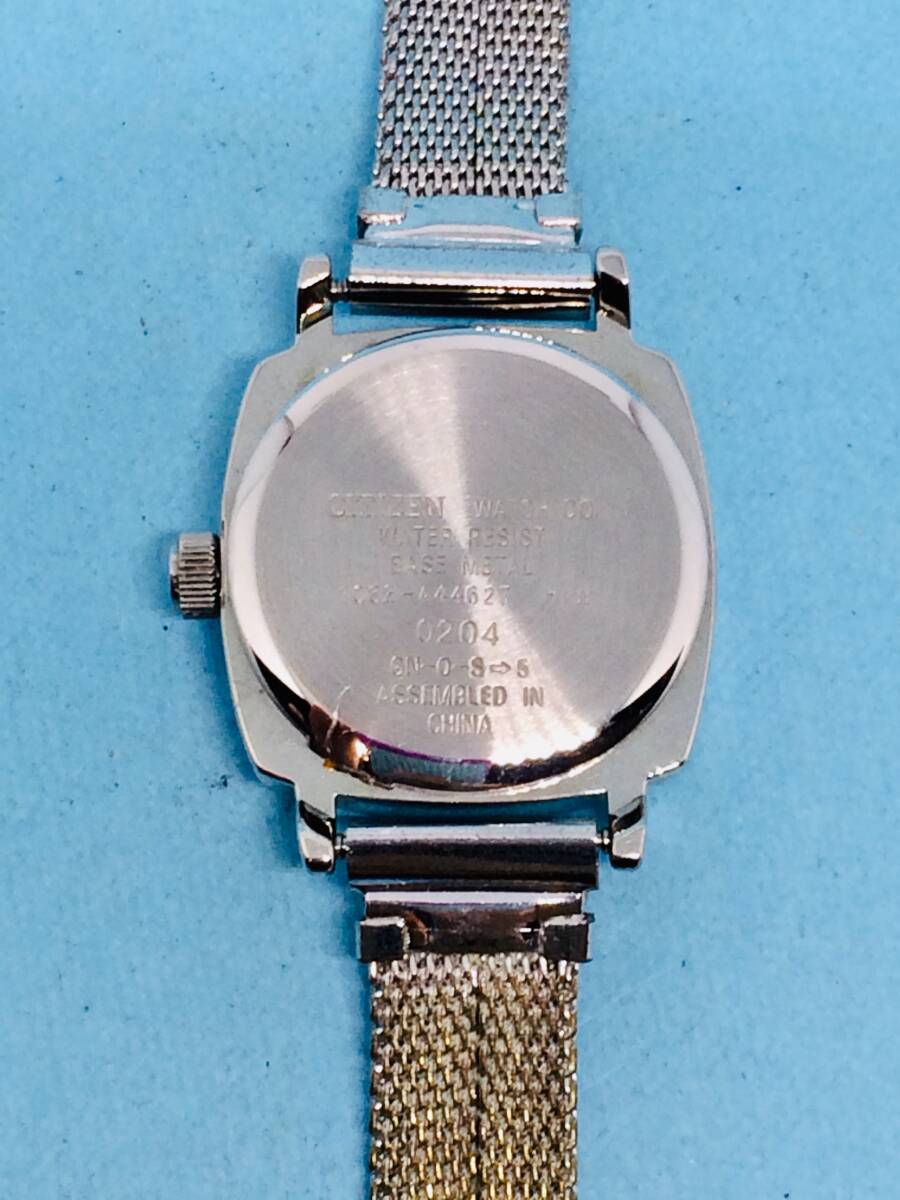 (F04)ブラックフェイズ(*'▽')シチズン・フリーウェイ（電池交換済み）シルバーレディス腕時計USED（送料全国一律185円）素敵な時計です。_電池交換・クリーニング済み