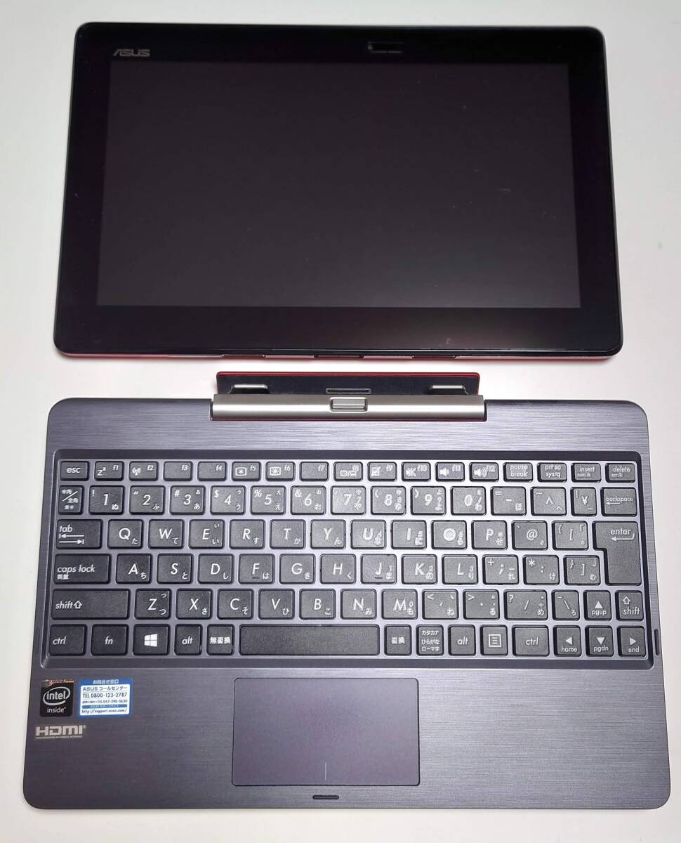 【備品】ASUS TransBook T100TA T100TA-RED-S [レッド] HDD500GB搭載 箱付きの画像2