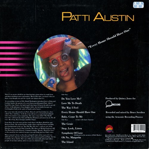 【ＬＰ】 PATTI AUSTIN 「 EVERY HOME SHOULD HAVE ONE 」 ( QWEST 3591 )の画像2
