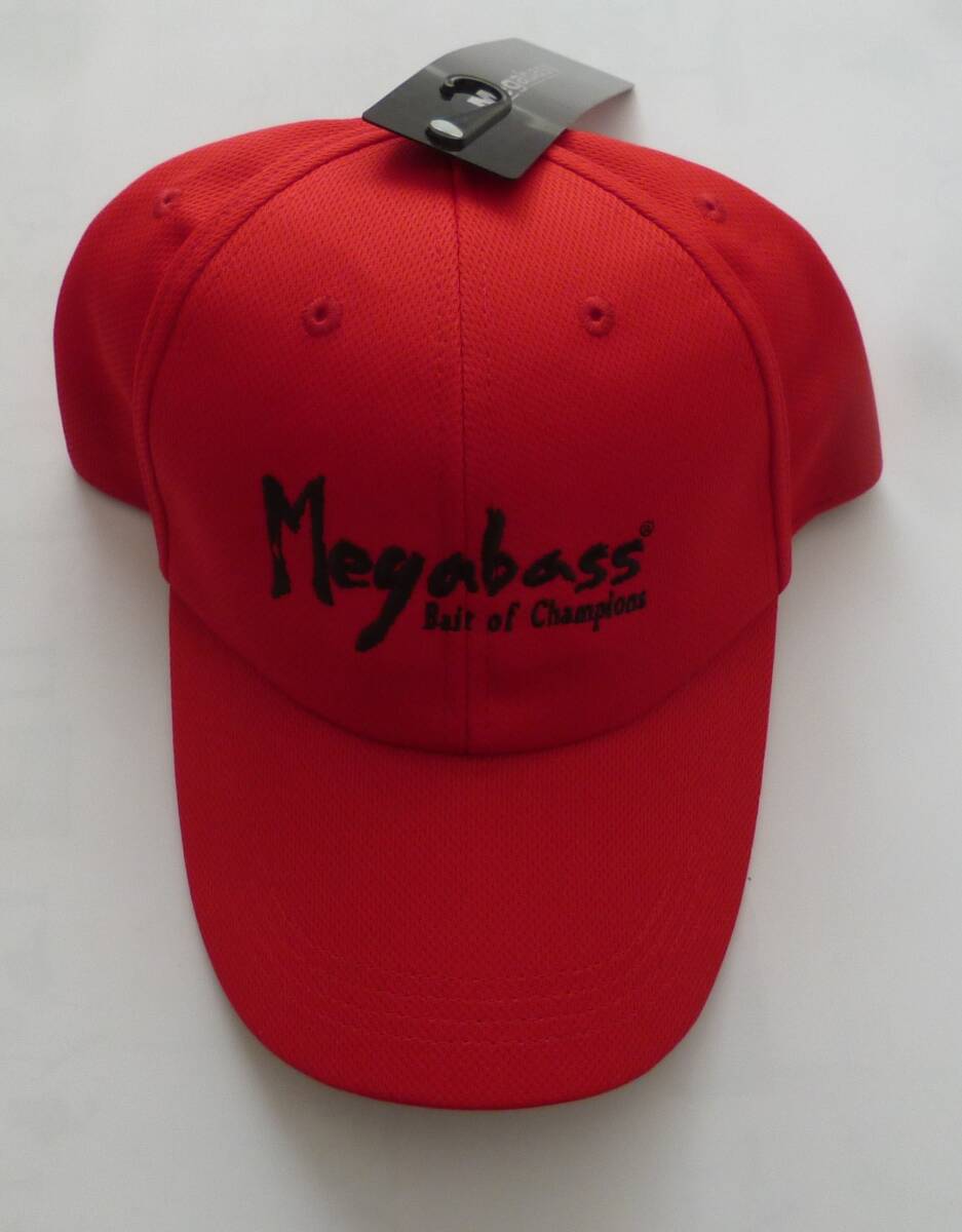 未使用 新品 メガバス キャップ 帽子 MEGABASS FIELD CAP　RED/BLK　タグ付き！！_画像6