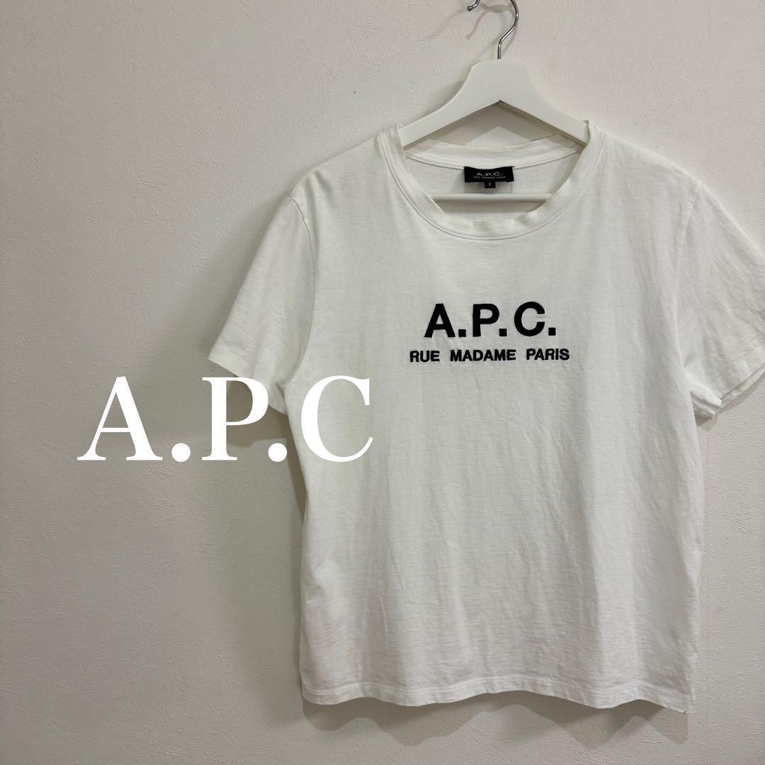 A.P.C. RUE MADAME PARIS　アーペーセー　刺繍ロゴ　Ｔシャツ_画像1