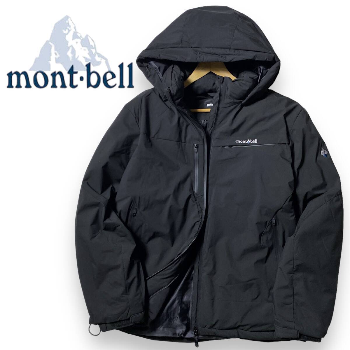 【L】新品 モンベル エコダウンジャケット mont-bell 日本未発売 防寒 保温 防水 止水ジップ仕様 中綿 アウトドアウェア 100/L ◆R247aの画像1
