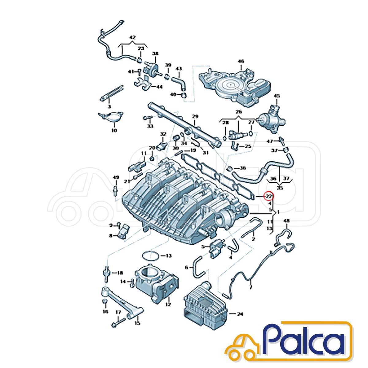 VW Inte - коллектор прокладка arte on /3HDJHF | The * Beetle /16CPL | Golf 6/1KCDL 1KCCZ | Golf 7/AUCHH AUCJX AUCJXF