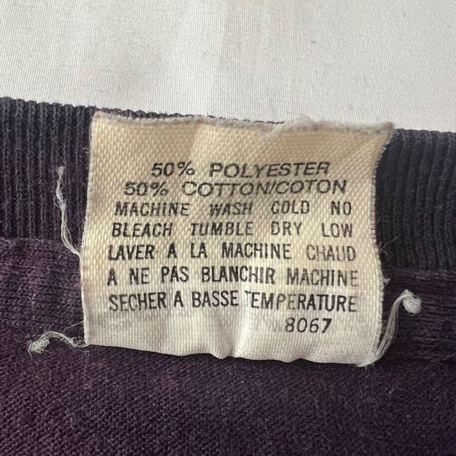 美品 ナス紺 ボストン BOSTON 70's80's サンドニット Sand Knit ビンテージTシャツ VINTAGE アメリカ製 USA製 Lサイズ 古着 レアカラー の画像8