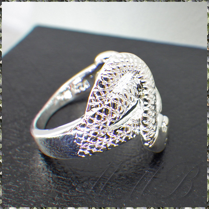 [RING] 925 Sterling Silver Plated Snake スネーク 絡みつく蛇 ヘビ デザイン シルバー リング 13号_画像5