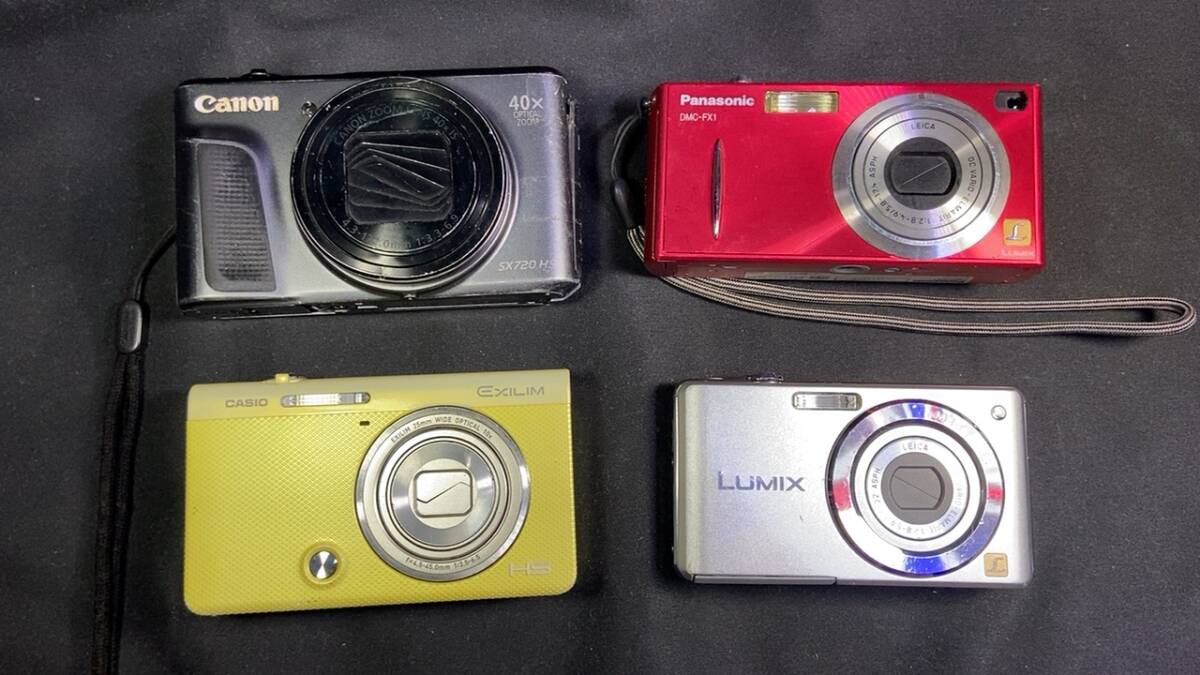 Panasonic CASIO Canon コンパクトデジタルカメラ 本体のみ ジャンク品 4台セット 2の画像1