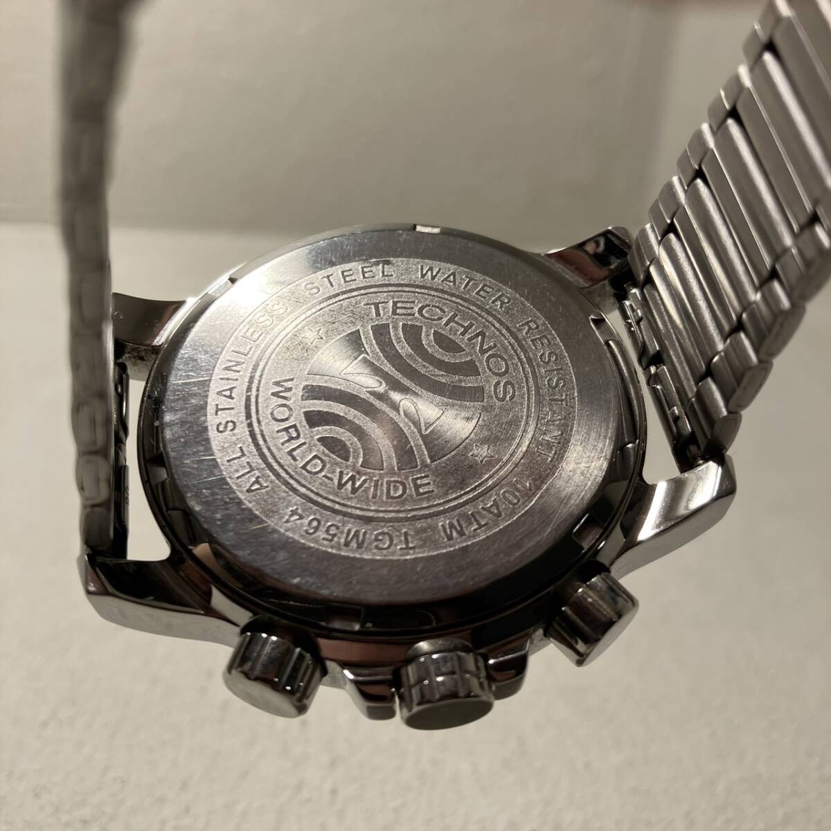◇【売り切り】テクノス TGM564 クロノグラフ 黒文字盤 クオーツ メンズ 腕時計 の画像5