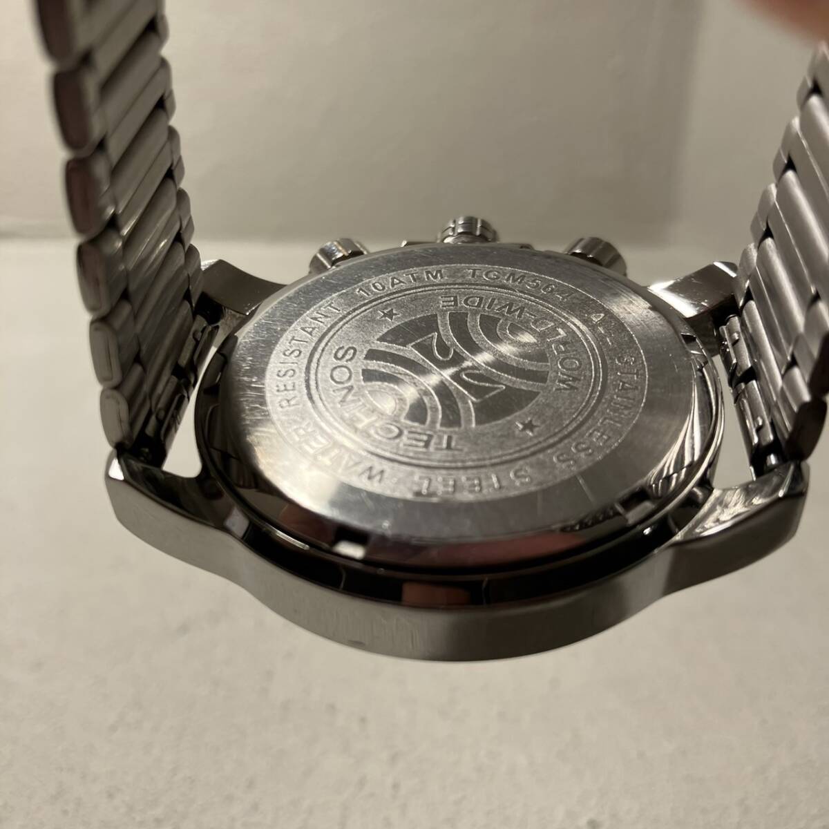 ◇【売り切り】テクノス TGM564 クロノグラフ 黒文字盤 クオーツ メンズ 腕時計 の画像6