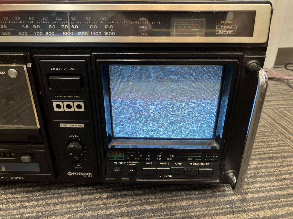 ☆【売り切り】HITACHI 日立 カラーテレビ ラジオ テープレコーダー C6-630 IC・トランジスタ式 電化製品 昭和レトロ ラジカセ 当時物の画像2