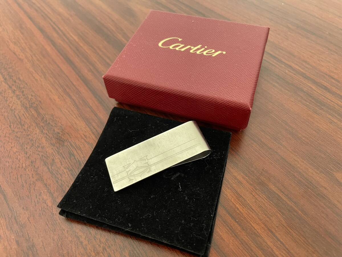 □【売り切り】美品 Cartier カルティエ マネークリップ シルバー の画像1