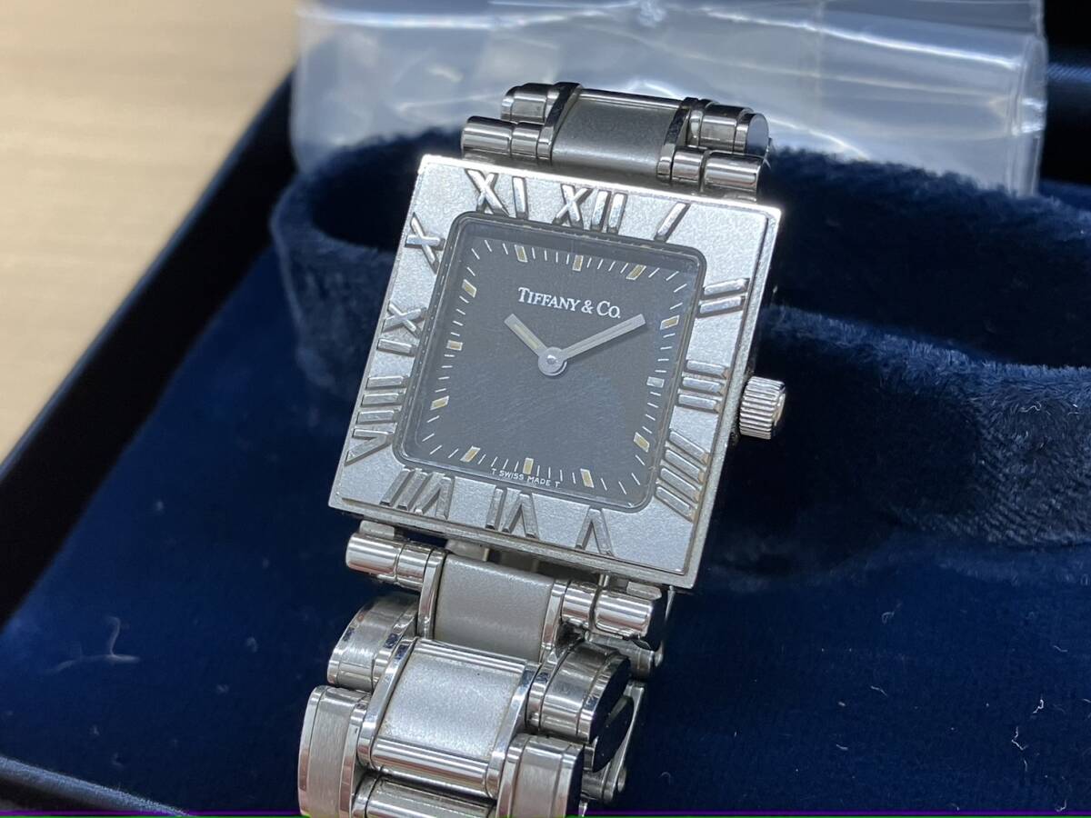 ●【売り切り】美品 TIFFANY&Co. ティファニー アトラス スクエア 腕時計 シルバー レディース の画像3