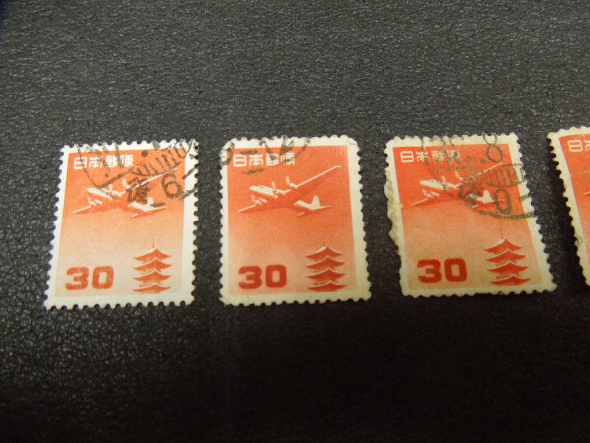 ♪♪日本切手/円単位五重塔 30円 1952-62 (空25)/消印付き♪♪_画像2
