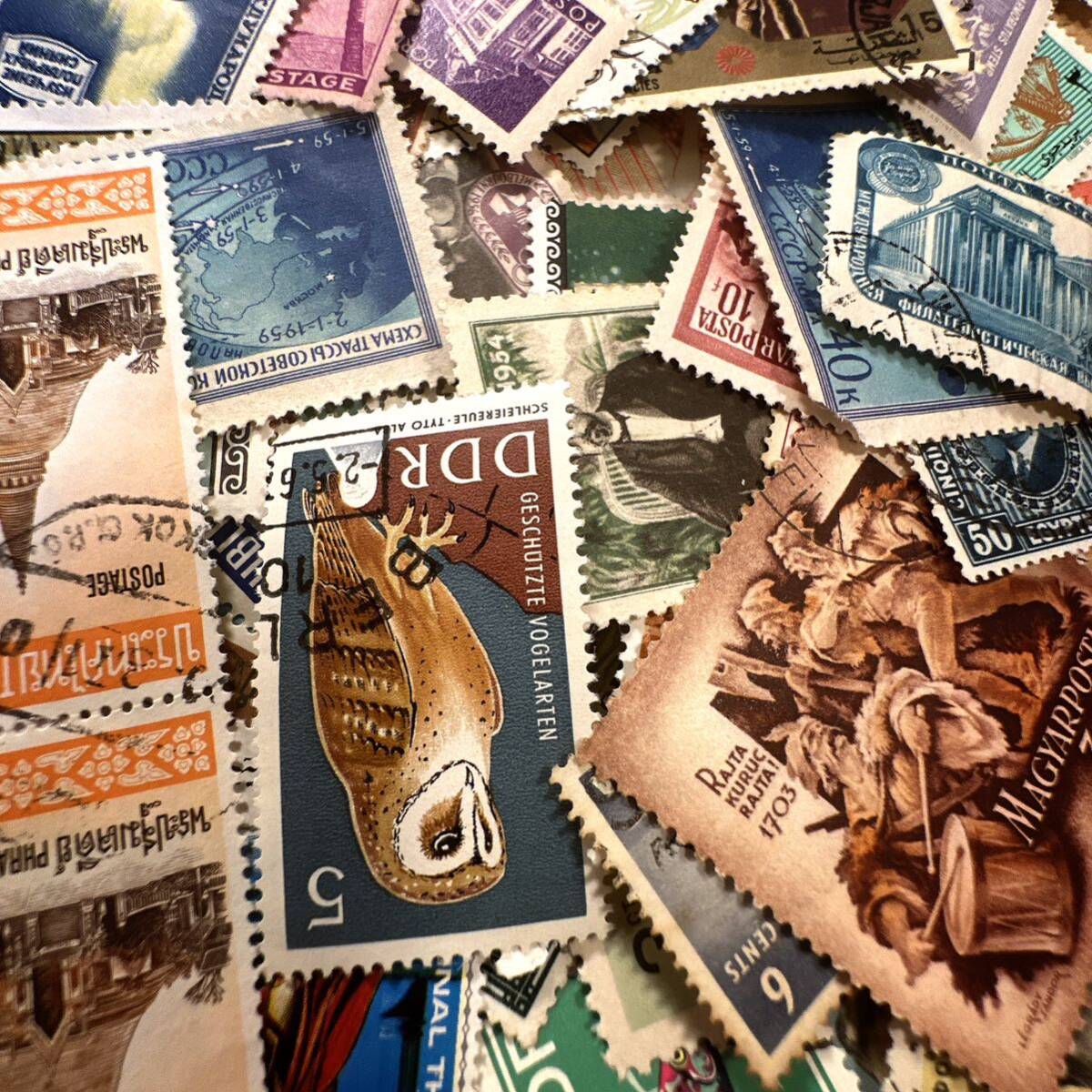 外国切手 使用済み切手 大量おまとめ 保存状態よくないの画像9