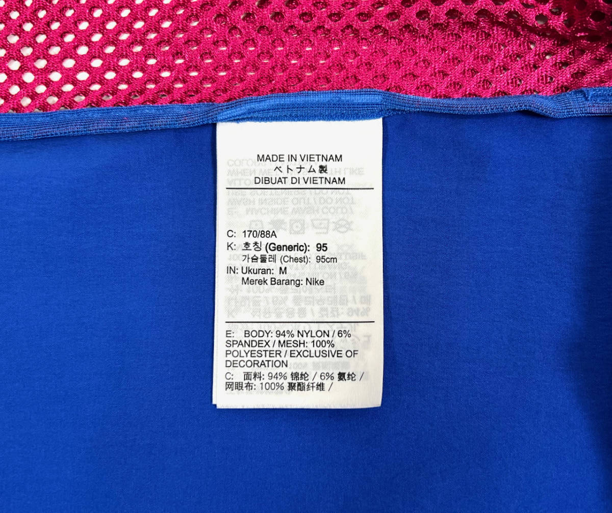 デッドストック 2018 NIKE ACG S/S Nylon shirts M ナイキ オールコンディションズギア ナイロン半袖開襟シャツ メッシュ ブルー×ピンク_画像7