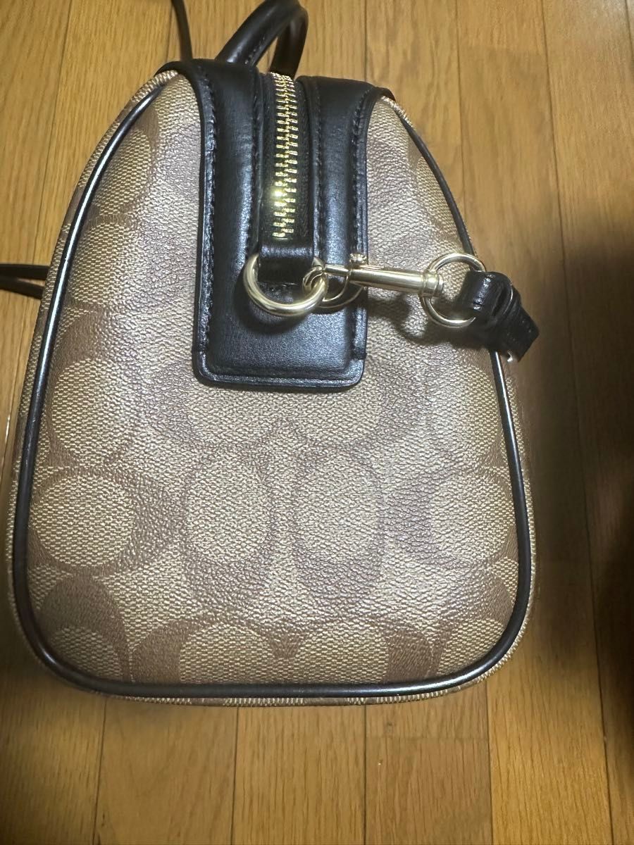 COACH 2WAY ジグネチャー　ミニボストン　ショルダーバッグ  斜め掛け