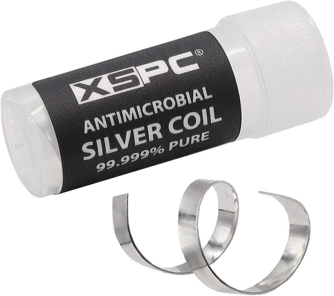 自作PC　水冷リザーバータンク内の水を銀で抗菌、効果抜群、XSPC抗菌 99.99% 純銀コイル_画像1