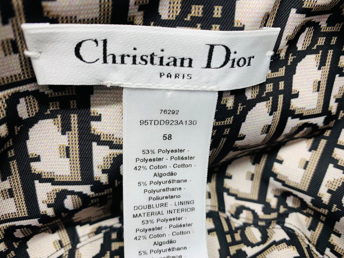 Christian Dior クリスチャンディオール　オブリーク　ボブハット　95TDD923A130　バケットハット　ナイロン　ブラック　58_画像10