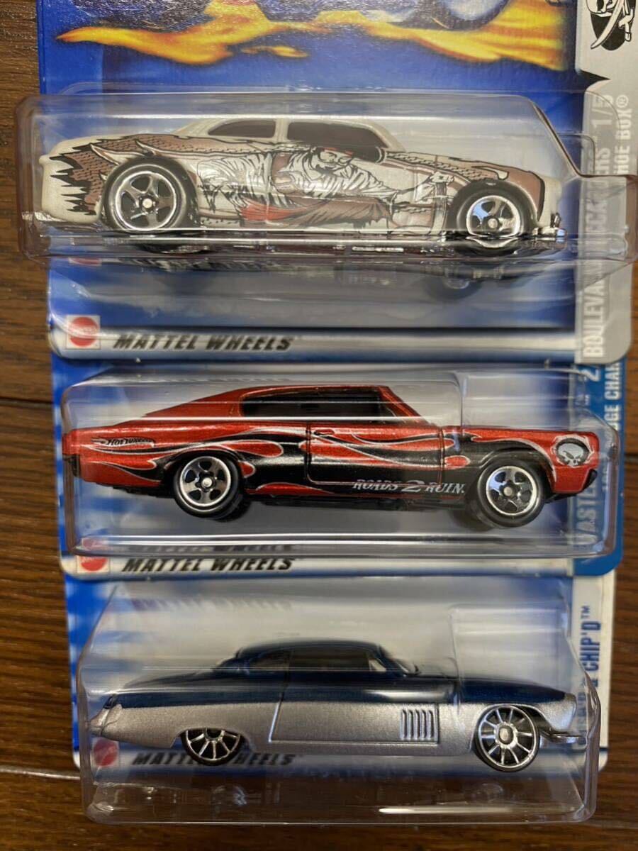Hot Wheels Basic 8 Crate, ‘57 Cadillac Eldorado, Chevy Belair 1959, Shoe Box, 1967 Dodge Charger, Fish’d & Chip’d 6台セットの画像10