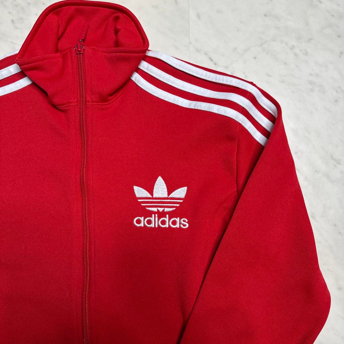 【REUSE：adidas originals】アディダス　オリジナルス　トラックジャケット　90 レッド　トレフォイル ジャージ