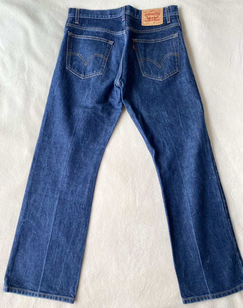 00’sリーバイス Levi s デニムパンツ ジーンズ ブーツカット フレアジーパン 古着 メキシコ製 517 W34 L30 ブルー 青の画像5