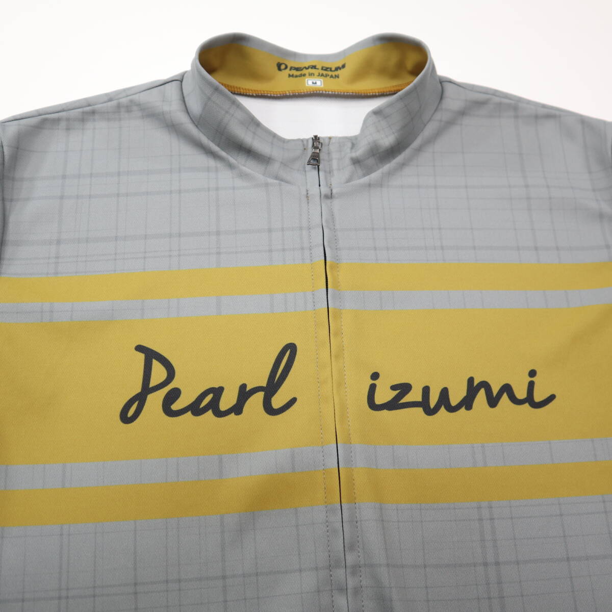 美品★PEARL iZUMi パールイズミ チェック柄 半袖サイクリングジャージ/サイクルウェア/Mサイズの画像4