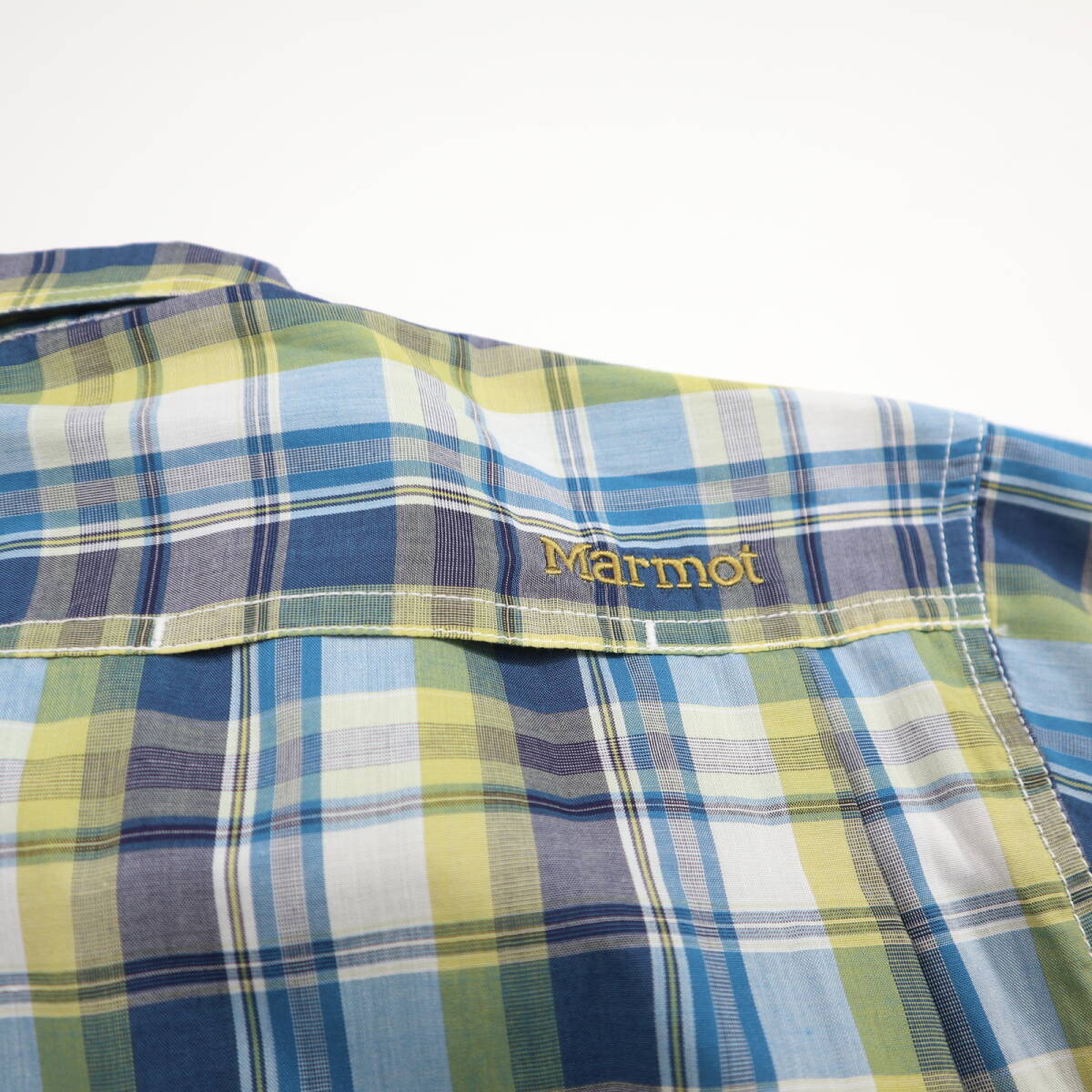 美品★Marmot QD Check H/S Shirt マーモット クイックドライ チェック半袖シャツ/TOMNJA76/XLサイズの画像5