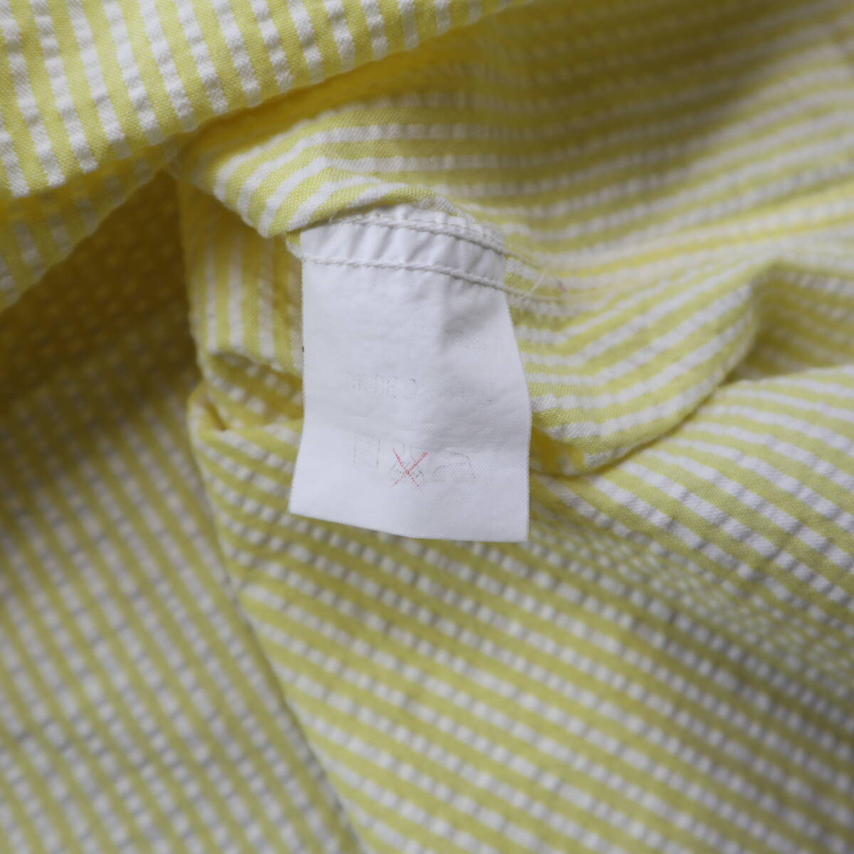 ブルックスブラザーズ シアサッカー ストライプ柄ボタンダウン半袖プルオーバーシャツ/LLサイズの画像10