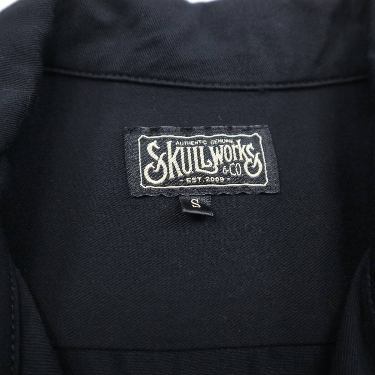 美品★SKULL WORKS スカルワークス　ボーリングシャツ/ブラック/ボウリングシャツ/Sサイズ