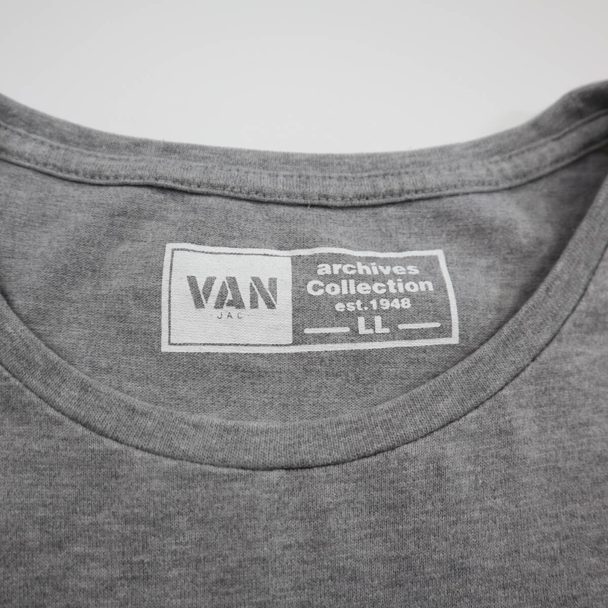 VAN JAC ヴァンヂャケット バックプリント入り クルーネック半袖Tシャツ/LLサイズの画像8