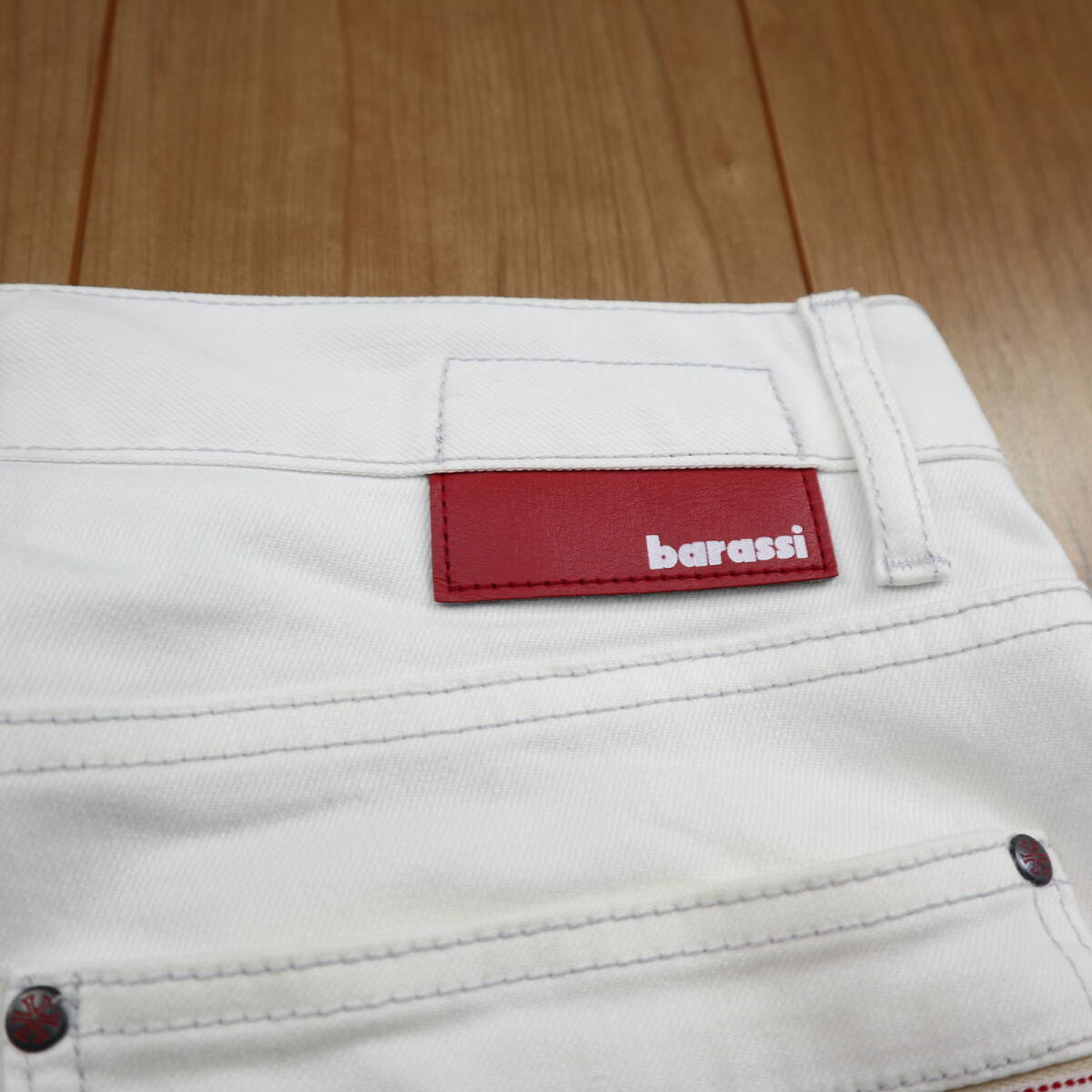 美品★barassi バラシ ストレッチホワイトデニムデニムパンツ /85cmの画像7