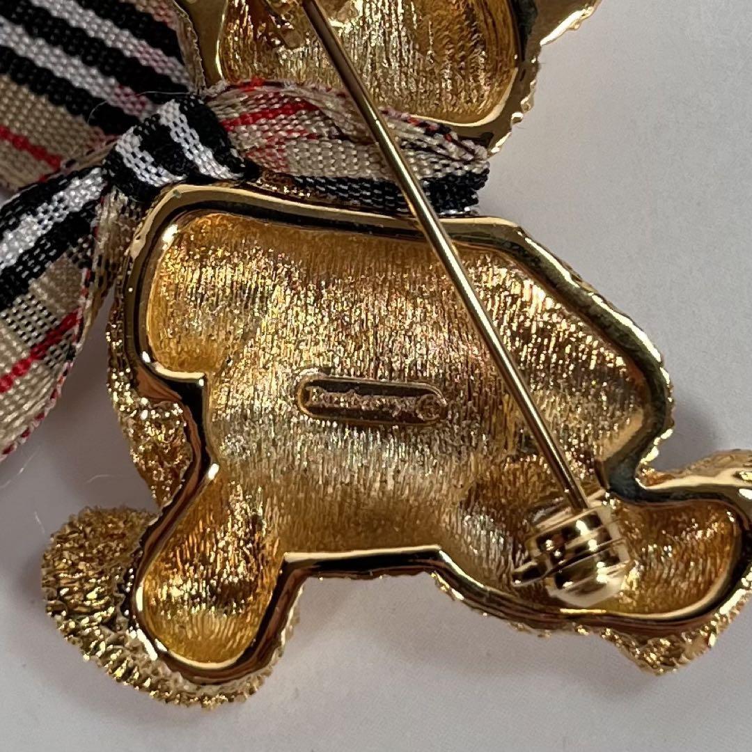 極美品】バーバリー/BURBERRY テディベア ブローチ ノバチェック 極美品】バーバリー/BURBERRY テディベア ブローチ ノバチェック