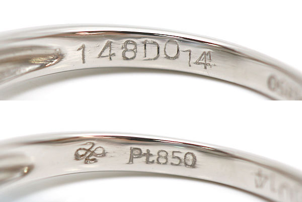 Pt850 аквамарин кольцо 10 номер 1.48ct бриллиант 0.14ct платина кольцо 21816