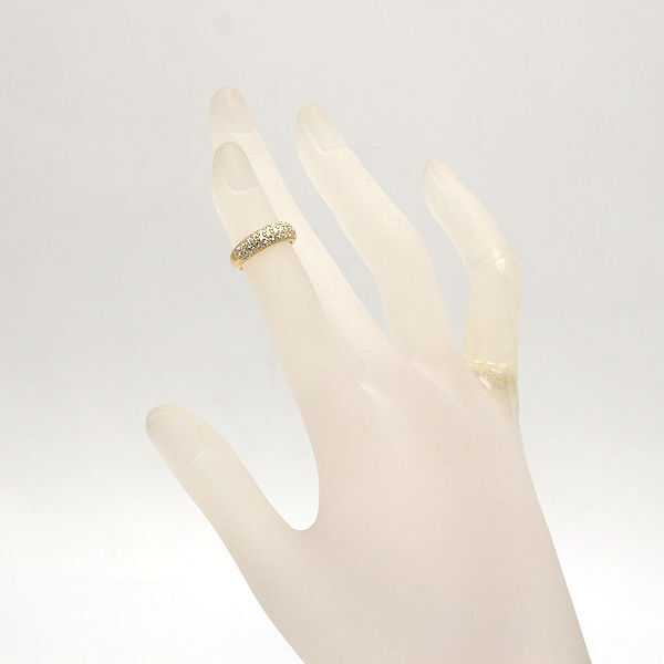 Star Jewelry スタージュエリー パヴェリング 約1.5号 ダイヤモンド 0.45ct K18 18金 ゴールド 約2.8g 指輪 ピンキーリング 21827